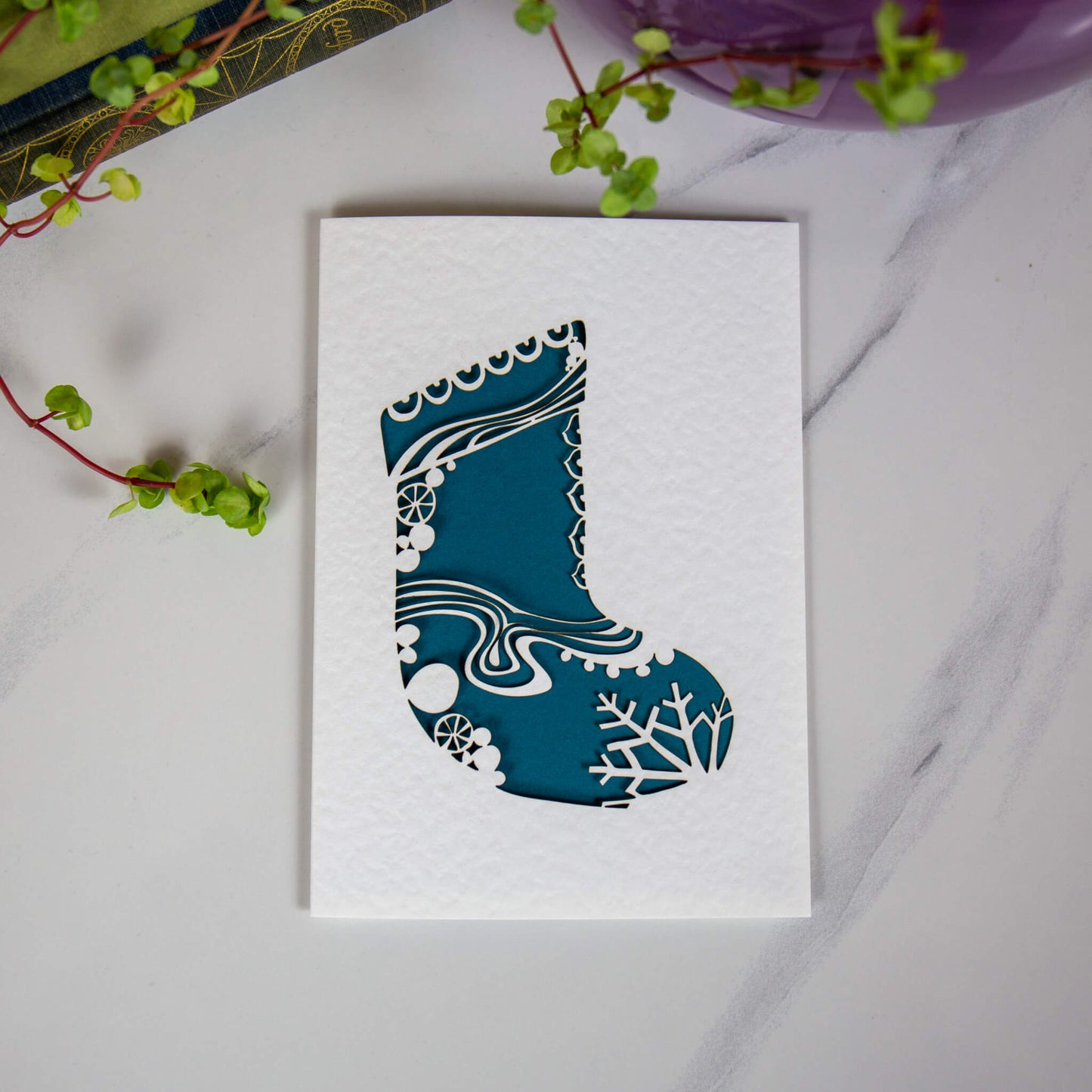 Christmas Stocking Card - Laser Cut