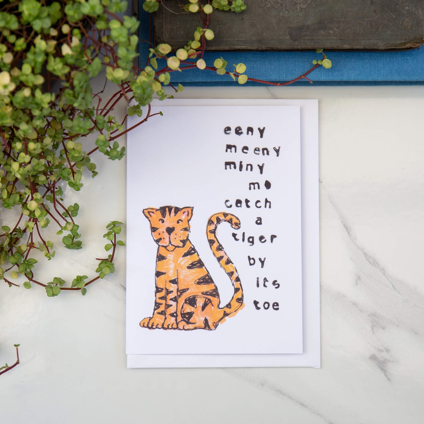 Eeny Meeny Tiger Greetings Card