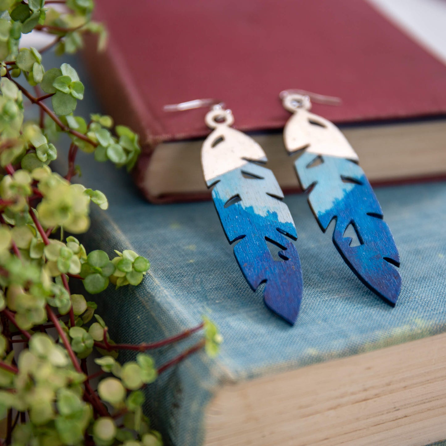Large Feather Earrings