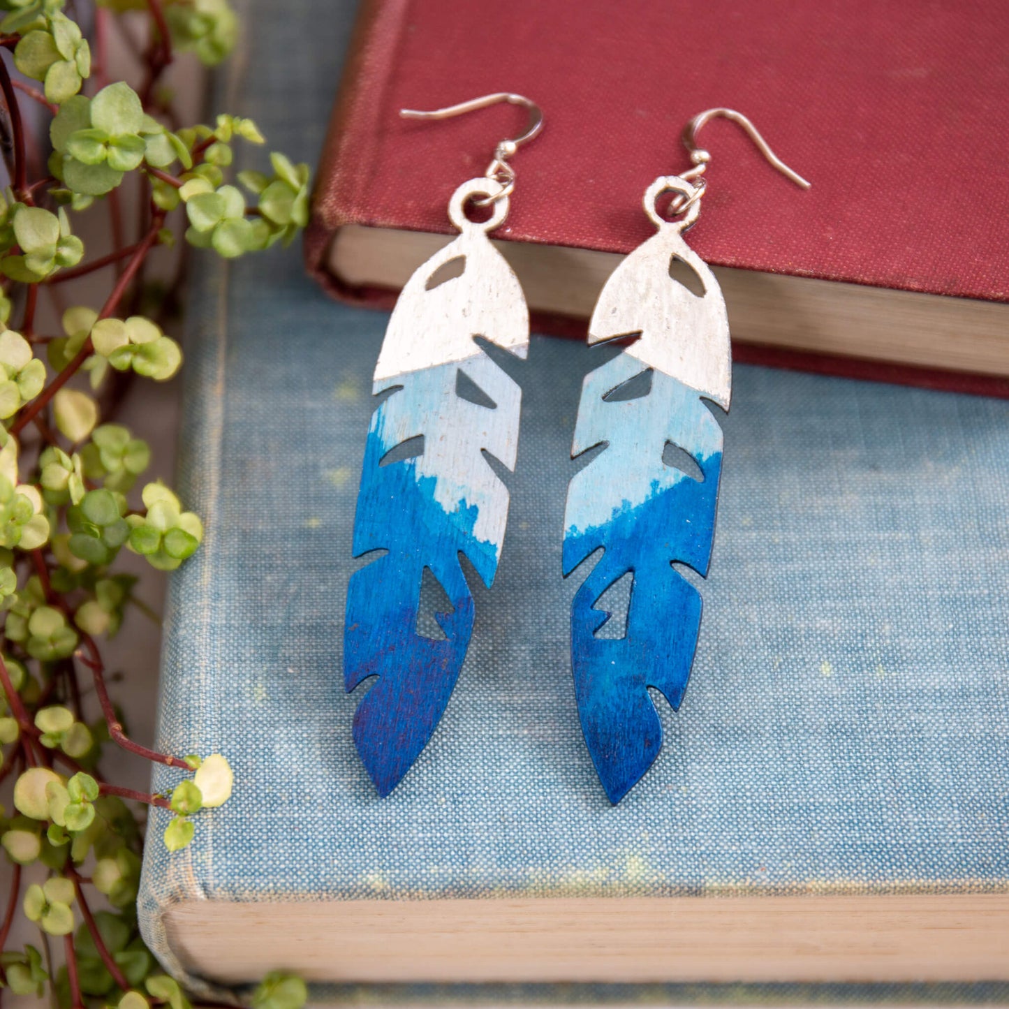 Large Feather Earrings