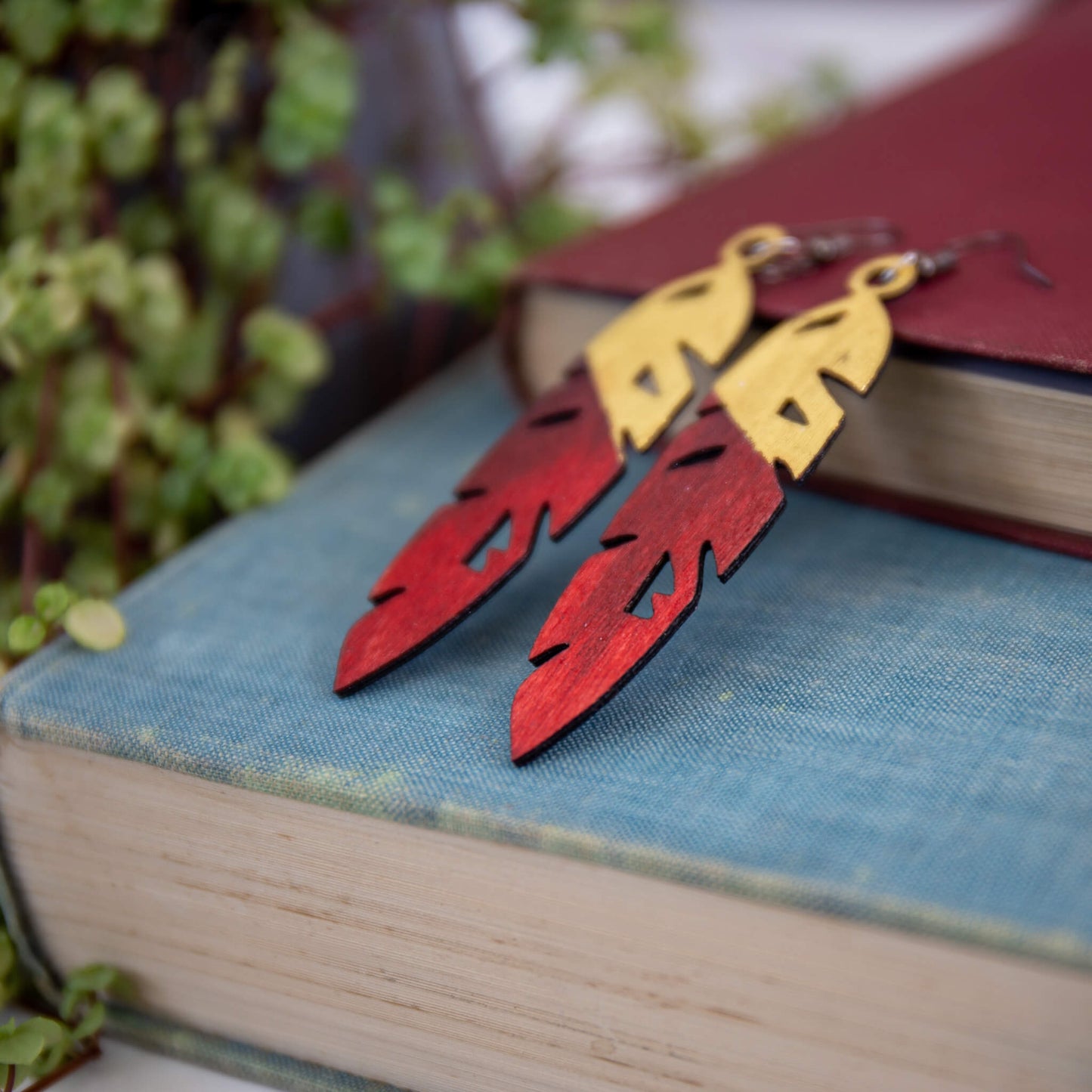 Large Feather Earrings