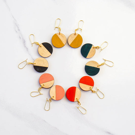Geometric Circle Earrings