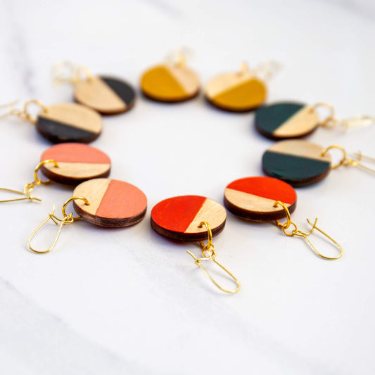 Geometric Circle Earrings