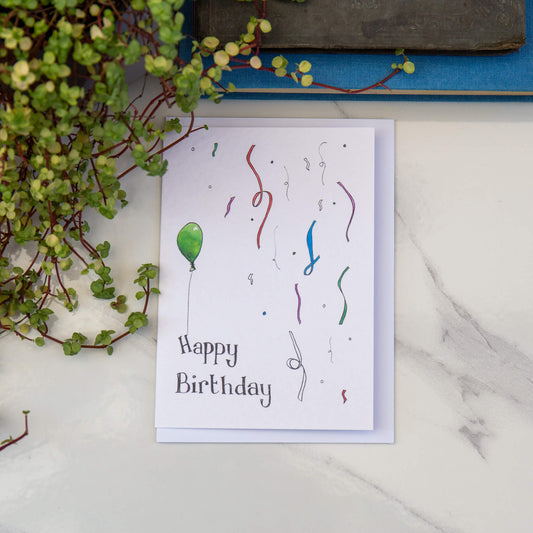 Happy Birthday Balloon Greetings Card