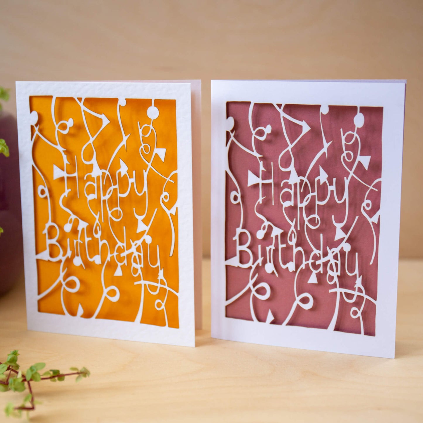 Happy Birthday Greetings Card - Laser Cut