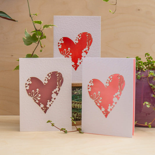 Heart Greetings Card - Laser Cut