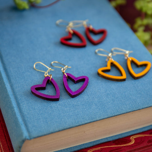 Colour Me Loved Heart Earrings