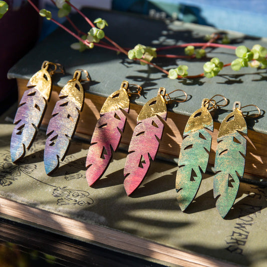 Aurora Feather Earrings