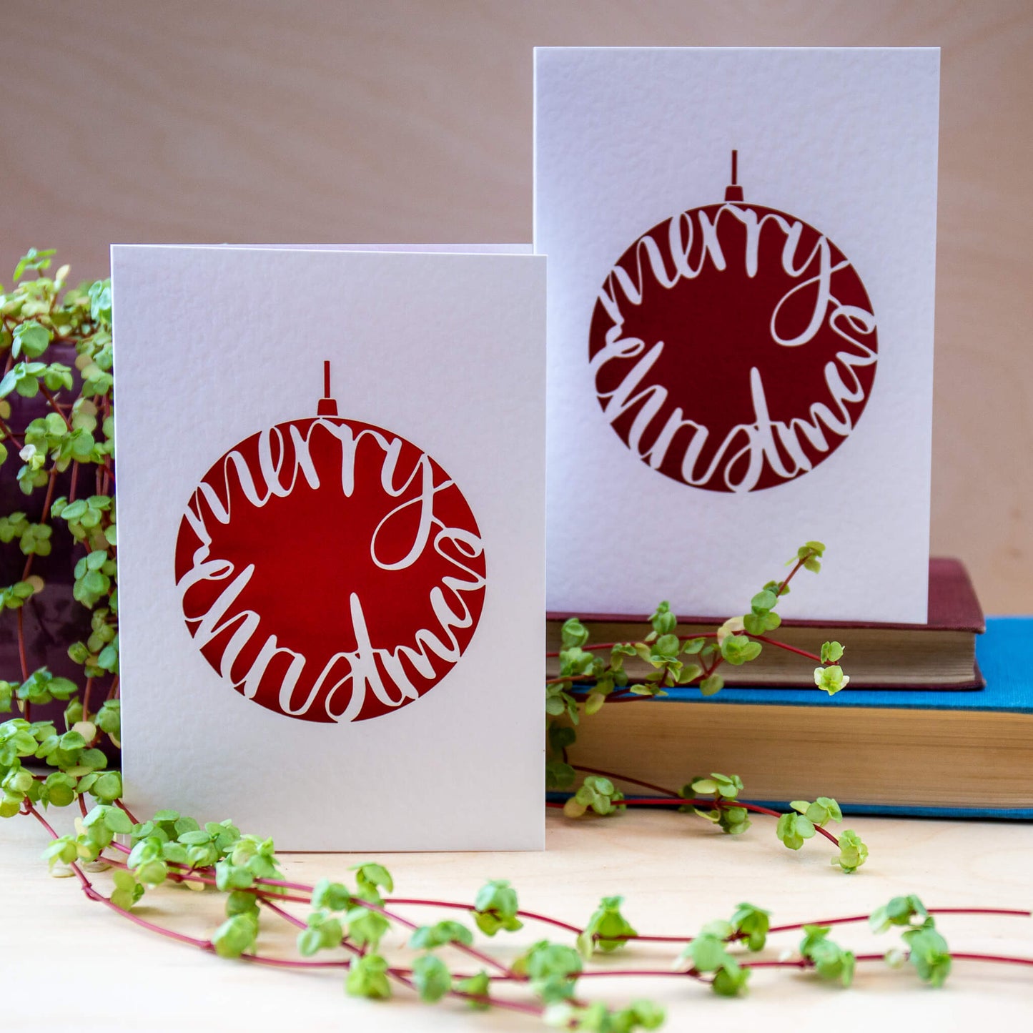 Merry Christmas Bauble Card - Laser Cut