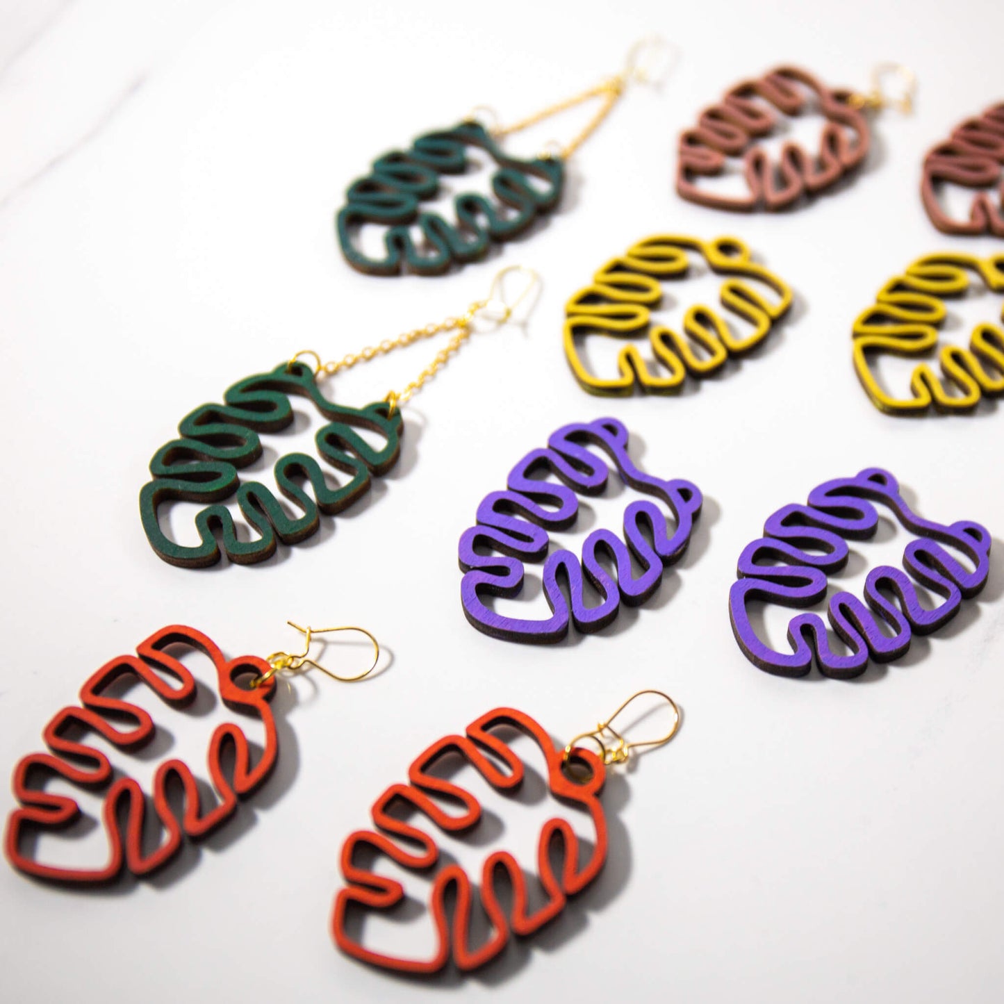 Monstera Earrings