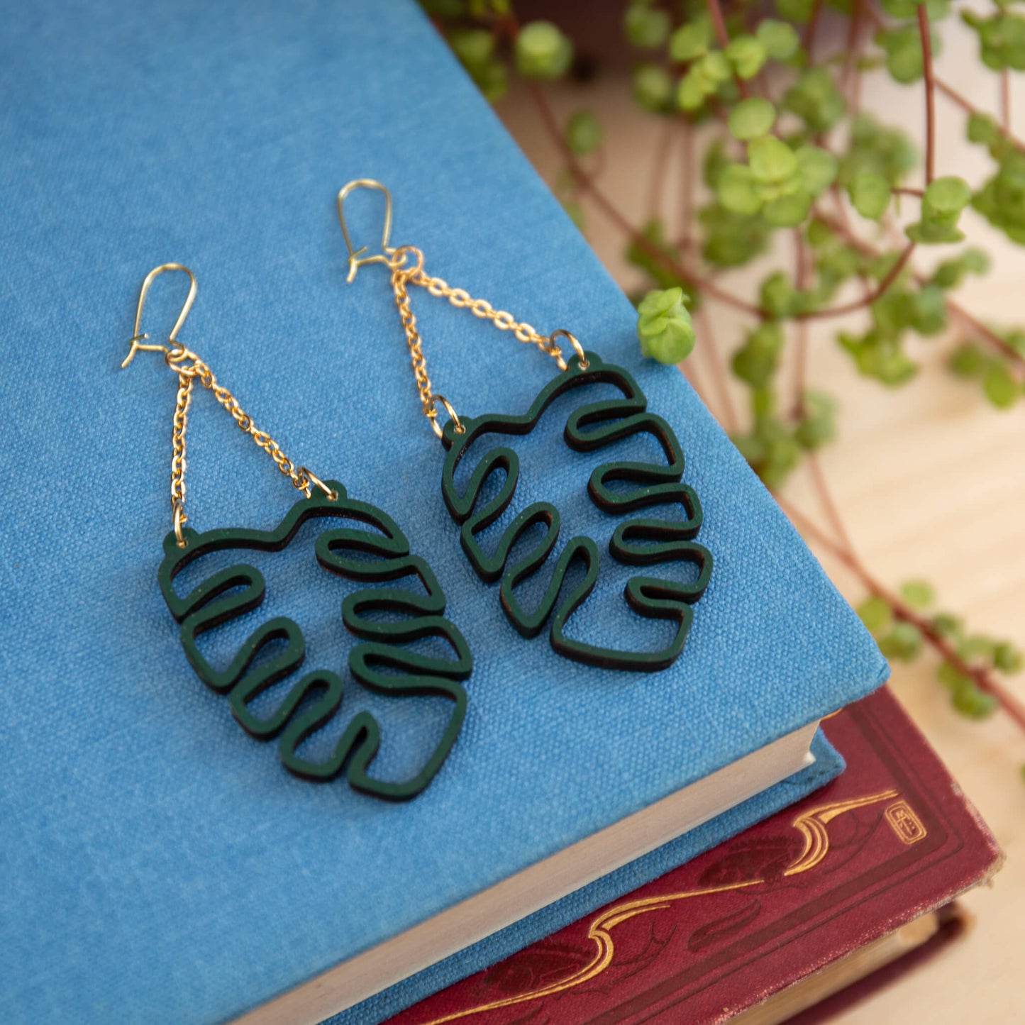 Monstera Earrings