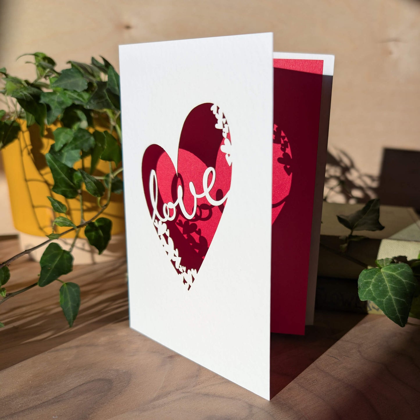 Valentine's Love Greetings Card - Laser Cut