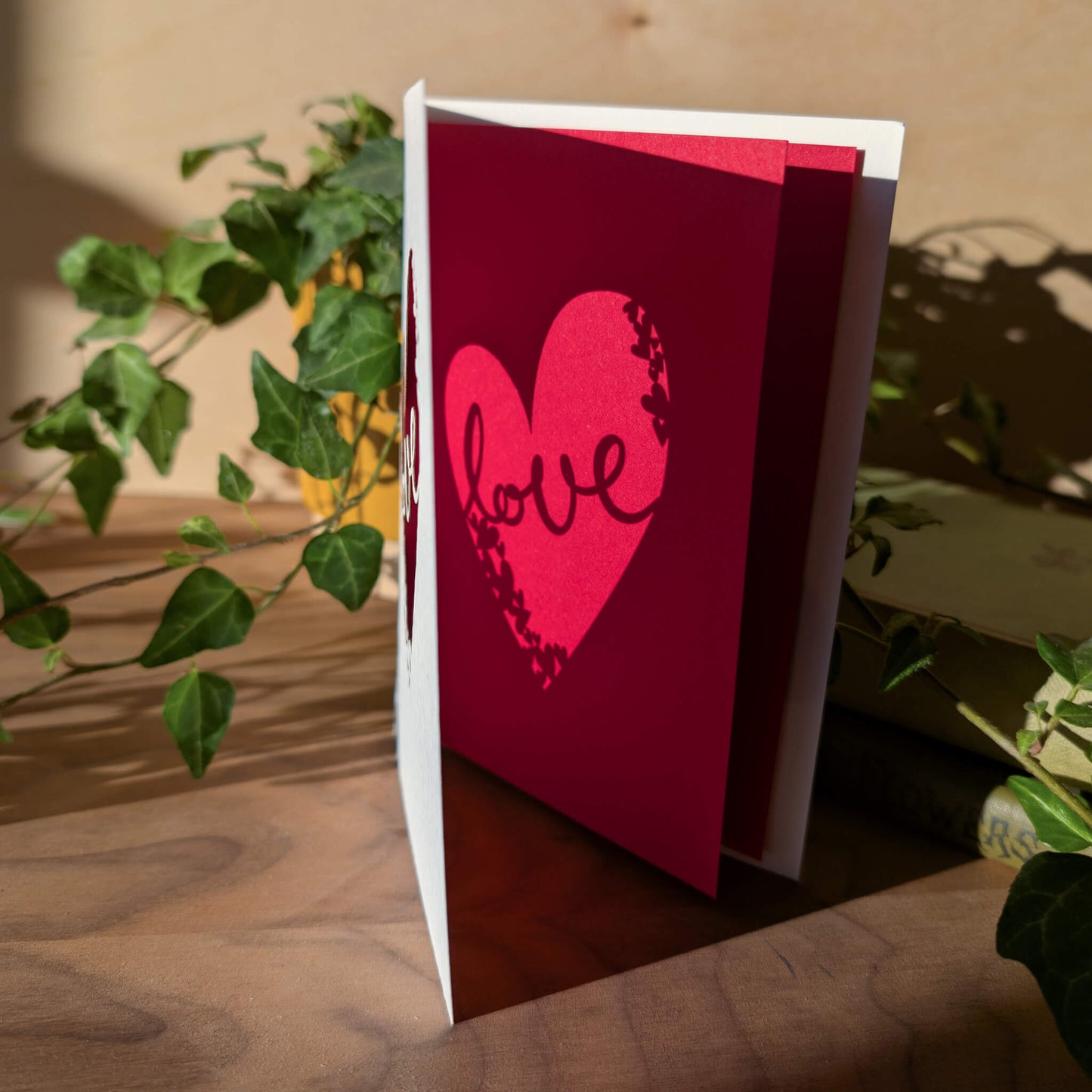 Valentine's Love Greetings Card - Laser Cut