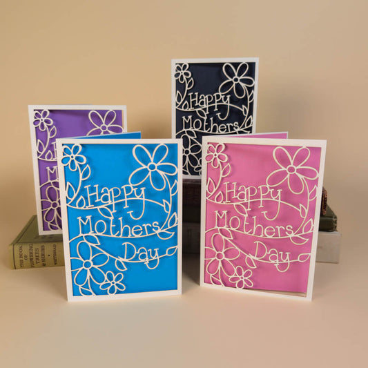 Happy Mothers Day Greetings Card - Laser Cut